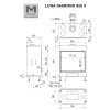 M-Design - plynová krbová vložka - LUNA 850V GAS, vertikálna - 6,1 kW